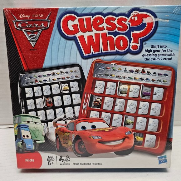 New Sealed Kids Game Guess Who Disney Pixar Cars Crew Nigel Raoul Shu Hasbro